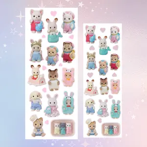 Kawaii Critters Sticker for Toploader Deco and Scrapbooking