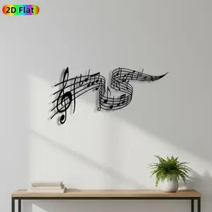 1pc Minimalist Music Notes Metal Wall Art, Minimalist Music Notes Statue Mural, Iron Craft, Perfect for Living Room, Studio, Office Wall Decor, Artistic Metalwork, Silhouette Wall Decor, Christmas Decor, Ideal Gift for Music Enthusiasts