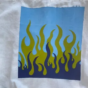 Flaming Hot Handpainted Tote Bag
