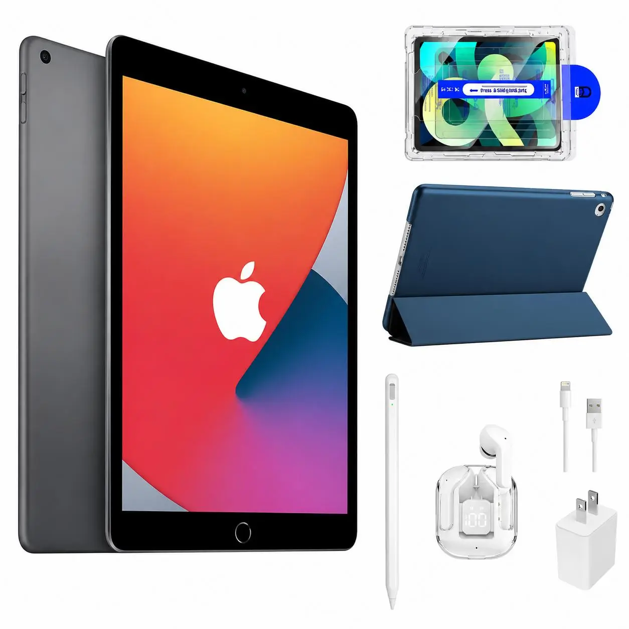 Refurbished Apple iPad 9 (9th Gen) Bundle - 64GB - Wi-Fi - 10.2" - Space Gray - (2021) | (Eco-Friendly Condition) 1-Year Warranty
