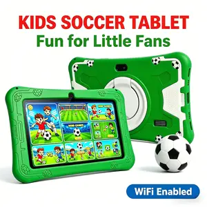 Football Design 7-Inch Kids Tablet, Android Os, Dual Cameras, Quad-Core Processor, 16GB Storage, WiFi & Bluetooth-compatible, Shockproof Case