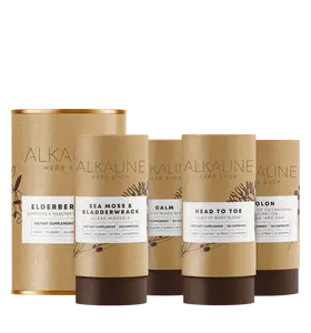 Happy Mood Bundle - Sea Moss & Bladderwrack Supplement, Head to Toe Supplement (Happy Healthy Body), Colon Supplement (Happy Colon), Calm Supplement (Happy Mood), and Elderberry Tea