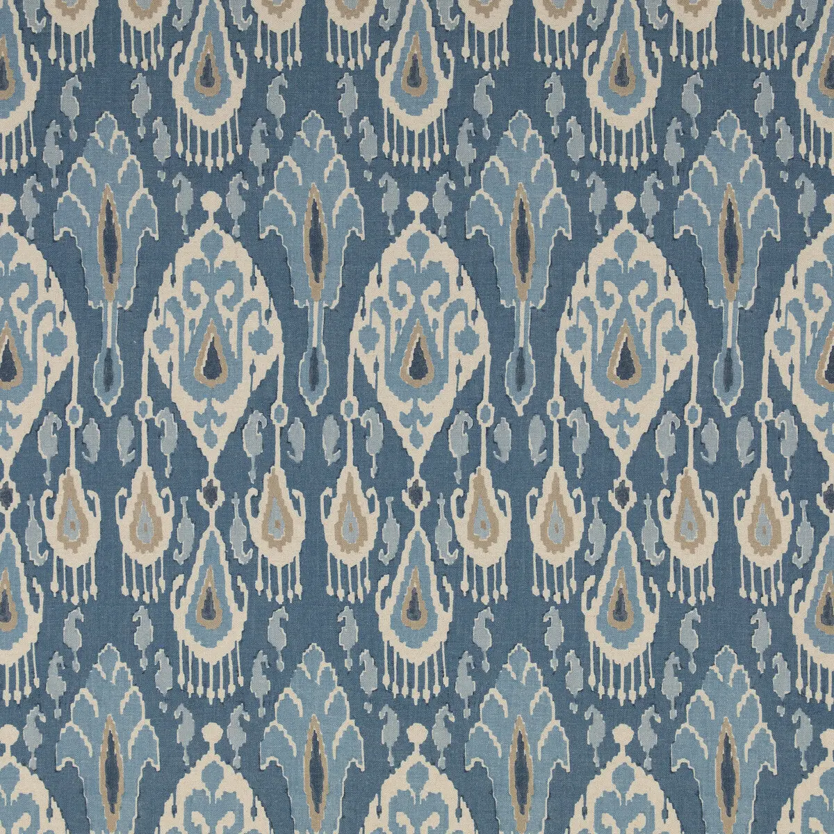 Ikat Bokhara - Blue Blue By G P & J Baker | Chifu |Ikat/Southwest/Kilims  Multipurpose Print