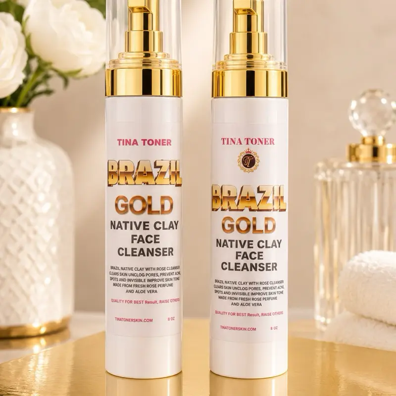 TTONE Brazil Gold Clay Face Cleanser with Rose & Aloe Vera