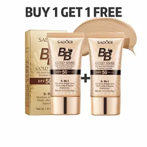 【BUY 1 GET 1 FREE】High coverage waterproof snail BB cream with matte finish. Long-lasting moisturizing, oil-controlling, creates natural flawless makeup. Lightweight, non-greasy, easy to use for makeup beginners. Ideal summer beauty gift. Cosmetic Hydrate