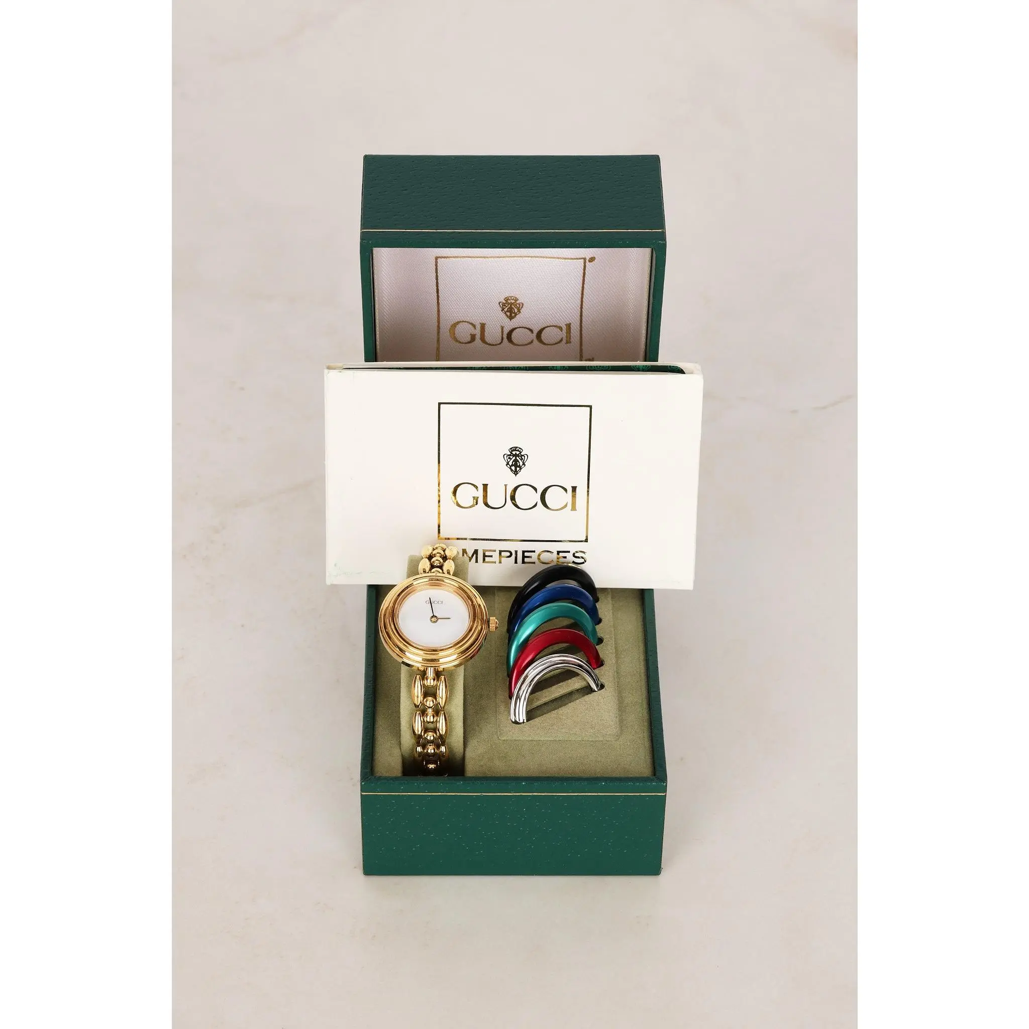 Pre-owned Gucci Multicolor Bezel Play Bead Watch 26mm Drop 53