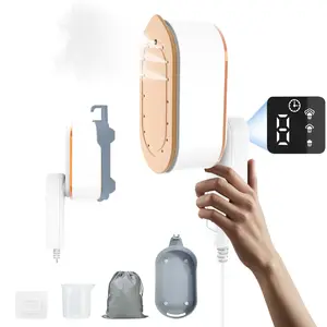 [Mother's Day Gift] FEELSO 2-in-1 Handheld Steam Press, 1200W Ultra-Fast 10S Heat-Up, 3 Levels, LCD Display, Wet-Dry Iron, Multi-Angle Powerful for Home, Travel, 2-In-1 Steam Presses, Handheld Steam Presses