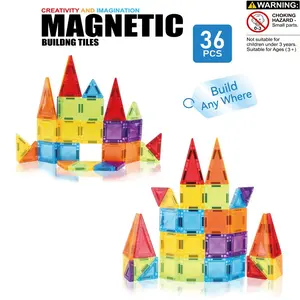 Magnetic Building Tiles, STEM Educational Magnet Blocks, Colorful 3D Construction Stacking Toys, Open-Ended Creative Playset, Building Block Sets for Toddlers & Kids Ages 3+, Preschool Learning Sensory Toys