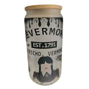 16 oz Glass Wednesday Tumbler - Perfect for Your Beverage Needs - Drinkware, Bottle