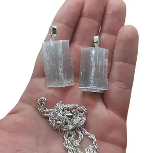 Selenite pendant w/Chain