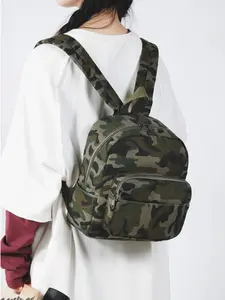 Outdoor Lightweight Travel Bag Men's Shoulder Backpack, Casual Versatile Student Tablet Backpack, Camouflage Vintage Hiking Small Backpack