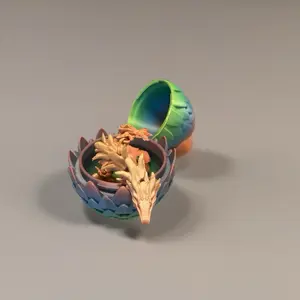 3D Printed Mystery Dragon Egg – Surprise Articulated Dragon Inside