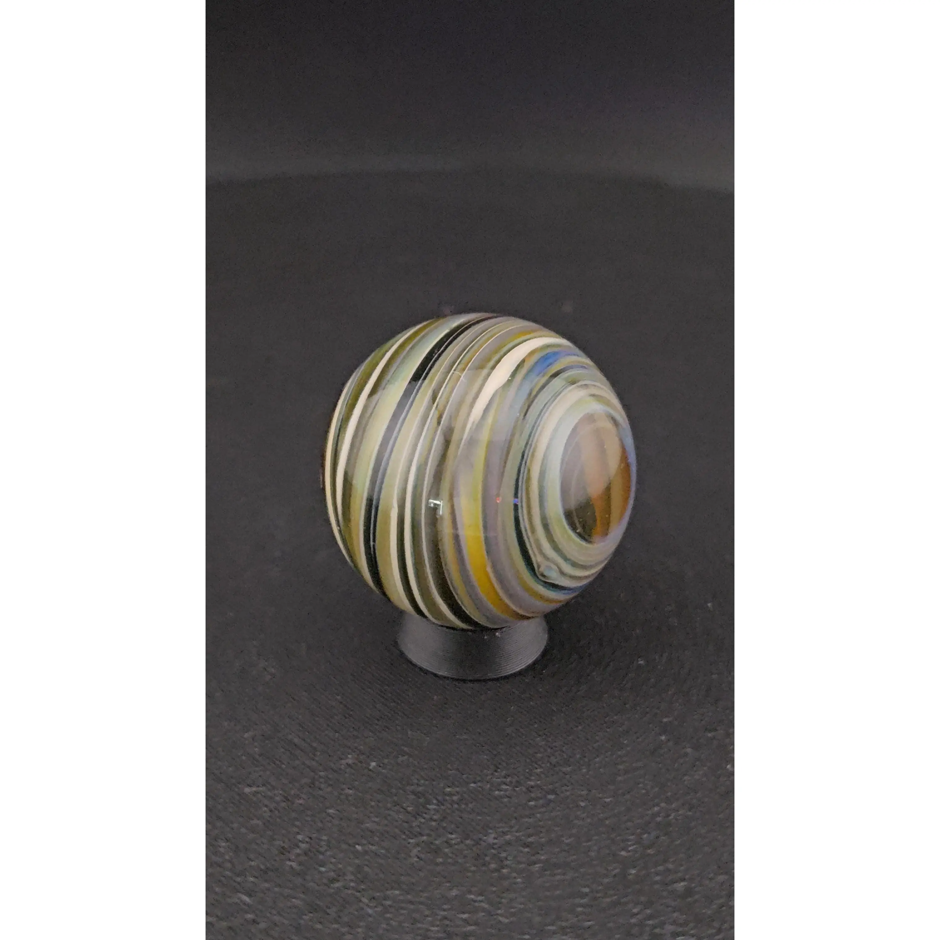 Handmade Glass Art Marble, Contemporary Swirl Design F5 (1.0")