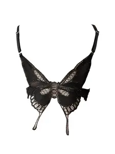 Huonwei Women Corset Top V-Neck Lace Trim Tank Top Open Back Ultra-Short Camisole for Summer Peach White  Black 118 Womenswear Tube duke crop top Underwear Lady   tank top