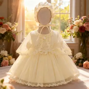 Unique design elegant dress girl lace embroidery dress cute lace design for special occasions comfortable and stylish toddler dress for summer wear