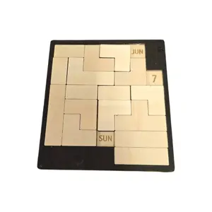 Wooden Date Puzzle Game – Interactive Brain-Teaser