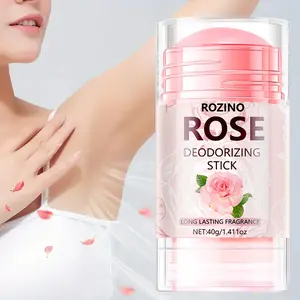 Rozino Rose Deodorant Stick 40g, Floral, Long-Lasting Fragrance, Anti-Odor Formula, Portable Rod Design, Suitable for Daily Use, Sports, Travel