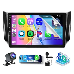 Car Radio for Nissan Sentra 2013 2014 2015 2016 2017: [2+32G] 10.1 inch Car Stereo with Wireless Carplay Android Auto, Touch Screen Upgrade for Sentra with GPS Bluetooth WiFi SWC FM RDS DSP