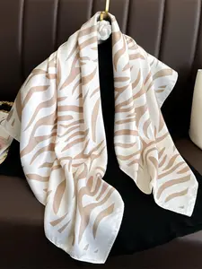 Women's Zebra Stripe Print Long Scarf, Casual Soft Comfortable Shawl for Daily Wear, Fashion Accessories for Women & Girls