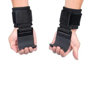 Relifesports Weight Lifting Hooks Pair Lifting Wrist Straps for Bodybuilding Powerlifting Strength Training Deadlifts Pull Ups Shrugs Gym Gloves for Men and Women