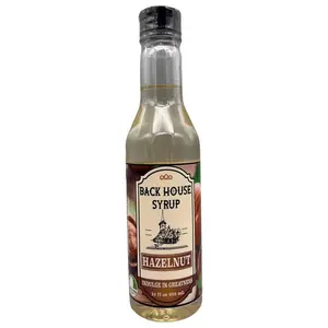 Back House Syrup Hazelnut Syrup 12 OZ Bottle for Coffee, Cocktail, Mocktail and Non Alcoholic Drinks, All-Natural