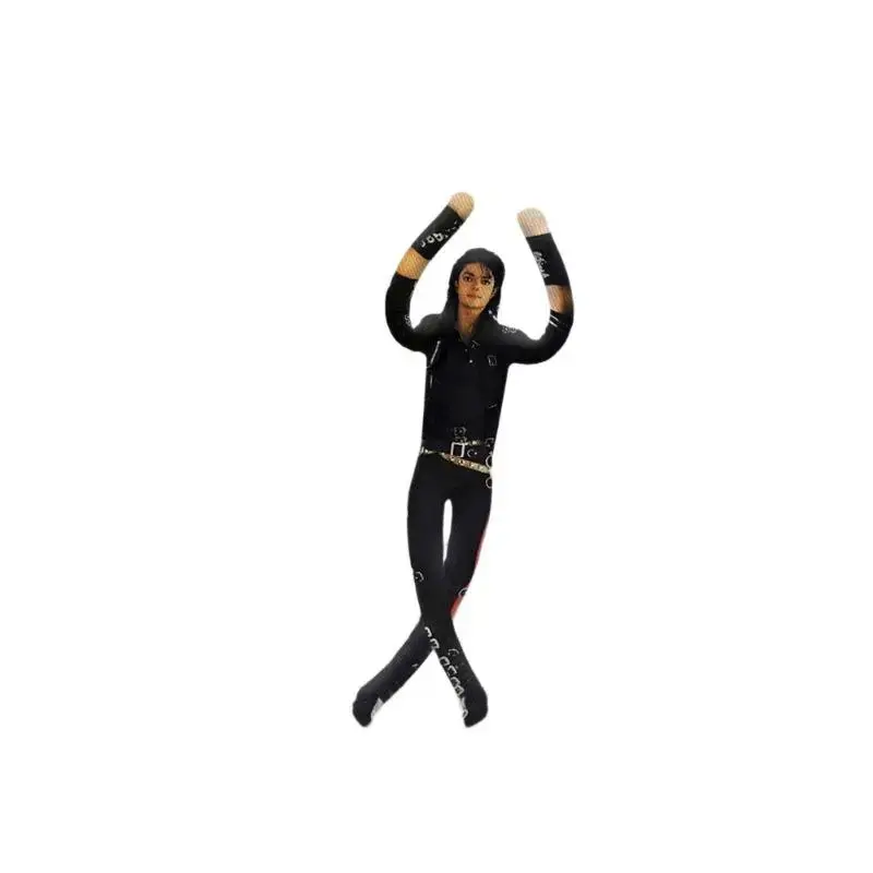 28cm Michael Jackson Abstract Bendable Plush Doll Built-in Wire Skeleton Poseable Figure Double Sided Print Stuffed Toy Collectible Gift For Pop Music Fans Home Decor