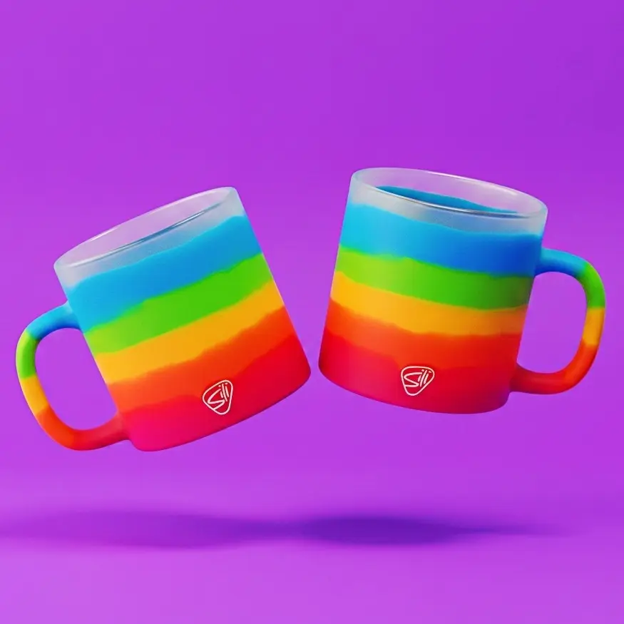 Silipint Silicone 16 oz Coffee mug  Pack of 2 - LFGB Food-Grade Safe- Soft Cozy Grip Freezer, Microwave & Dishwasher Safe Drinkware