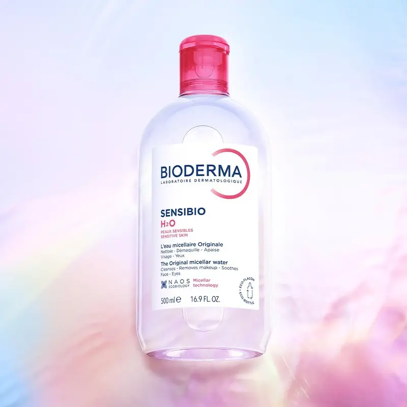 Bioderma Sensibio H2O Micellar Water Makeup Remover Cleanser, Gentle Face Cleanser for Sensitive Skin 16,9 FL.OZ