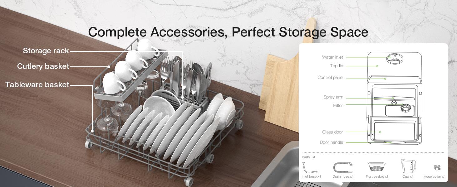 Countertop Dishwasher, BLITZHOME WiFi Smart App Control 6 Programs Portable Mini Dishwasher with 5L Built-in Water Tank, 360° Dual Spray, High-Temp & Dry, Delay Start Function, Compact Tabletop Dishwashers for Kitchen, Apartment, Camping, RV Countertop Dishwasher, BLITZHOME WiFi Smart App Control 6 Programs Portable Mini Dishwasher with 5L Built-in Water Tank, 360° Dual Spray, High-Temp & Dry, Delay Start Function, Compact Tabletop Dishwashers for Kitchen, Apartment, Camping, RV