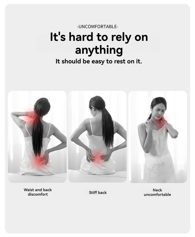 Outdoor camping backrest pillow, memory foam spine pillow, skin-friendly softness + multi-position support, outdoor camping essential, protects the spine