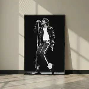 Michael Jackson Wall Art Print, Black and White Concert Poster No Frame