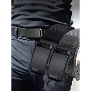 New Automatic Buckle Belt, Adjustable Ratchet Belt, Canvas Tactical Workwear Casual Outdoor Military Training Pants Belt For Men
