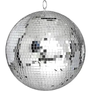 Mirror Disco Ball - 8-Inch Cool and Fun Silver Hanging Party Disco Ball Big Party Decorations Party Design