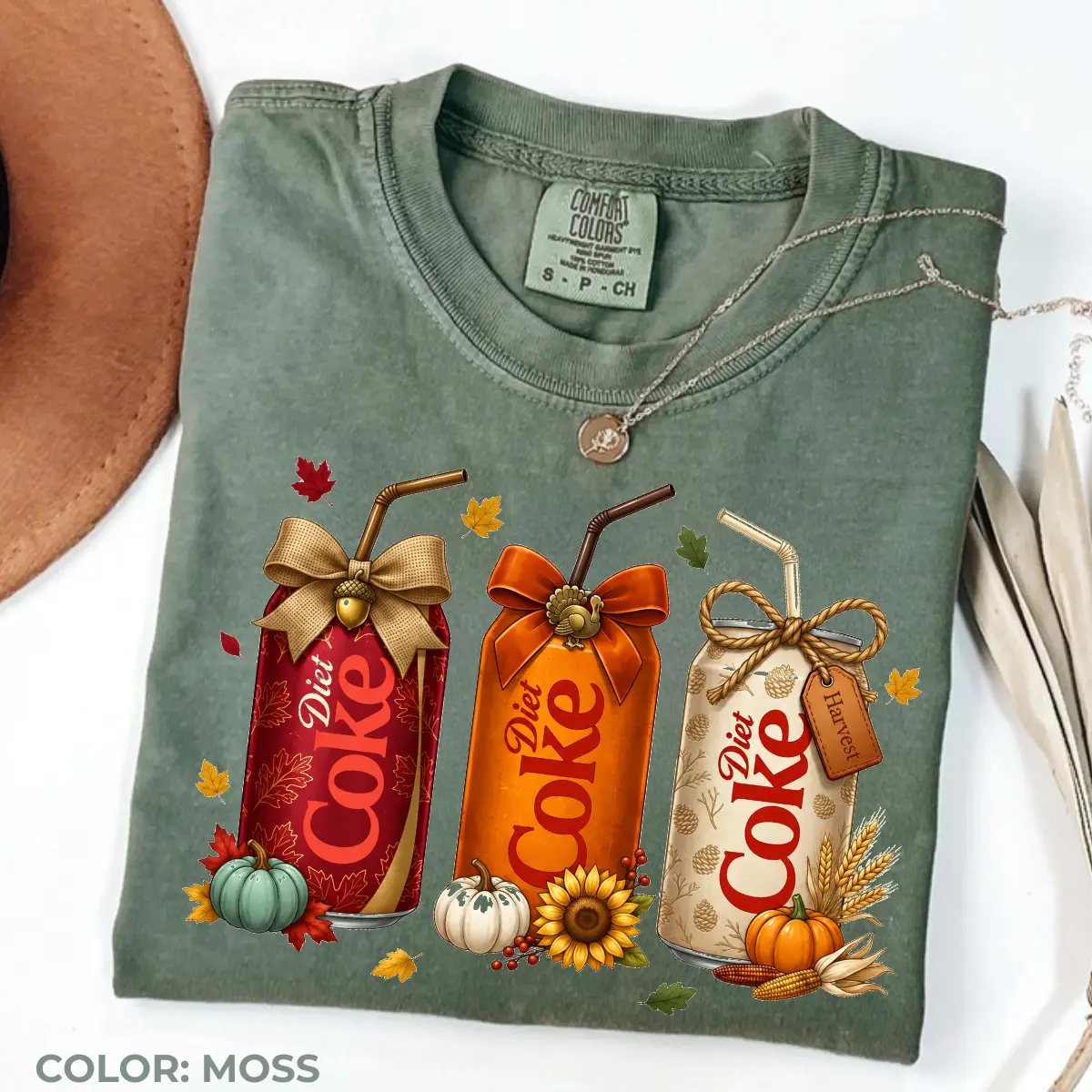 Comfort Colors Fall Soda Lover Shirt, Cozy Autumn Beverage Graphic Tee, Pumpkin Spice Fall T-Shirt, Thanksgiving Gift