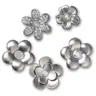 Crocs Jibbitz Dainty 5-Pack Lightweight Rubber Shoe Decoration Charms, Shoe Embellishment Set, Accessories with Cute Florals, Beaded Flowers, Jewelry-Inspired Designs