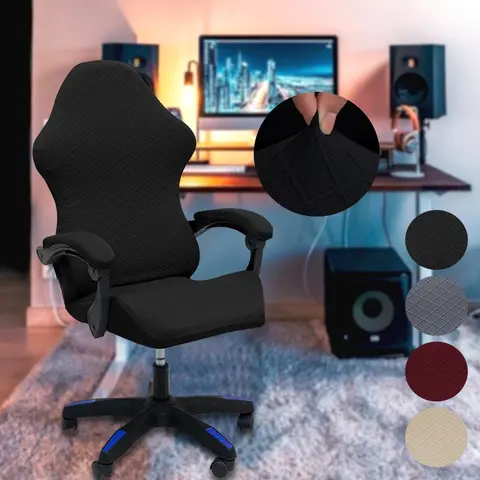 3-Piece Gaming Chair Cover Set, Includes One Chair Cover and Two Armrest Covers, Elastic Washable, Suitable for Computer and Recliner Chairs, Versatile