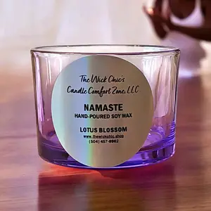 The Wick Chic's Candle Comfort Zone, LLC Scented Soy Wax Candle - NAMASTE-LOTUS BLOSSOM - Decor, Ornaments