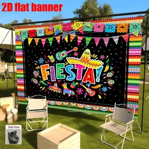 Mexican Carnival Theme Photography Backdrop Banner, Studio Props, Birthday Party Decor, Home Office Decoration, Festival Gift