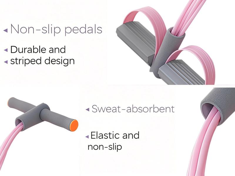 Manual Tension Training Pedal Resistance Band, Eco-Friendly Natural Latex Yoga Stretching Band, Multifunctional Adjustable Elastic Band for Home Gym Arm & Waist and Abdomen Training, Exercise Equipment, Suitable for Both Men and Women