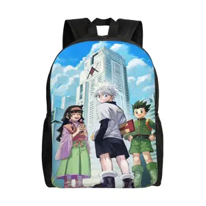 Large Capacity Shockproof Laptop Bag Backpack with Comic Adaptation Design from "Hunter x Hunter" Perfect for Travel, Business, and Everyday Use Ideal Gift for Friends, Kids, and Partners
