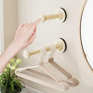 Space-Saving Laundry Room Clothes Rack Organizer, Stackable Clothing Hanger Holder, No-Drill Expandable Rod, Home Balcony Storage