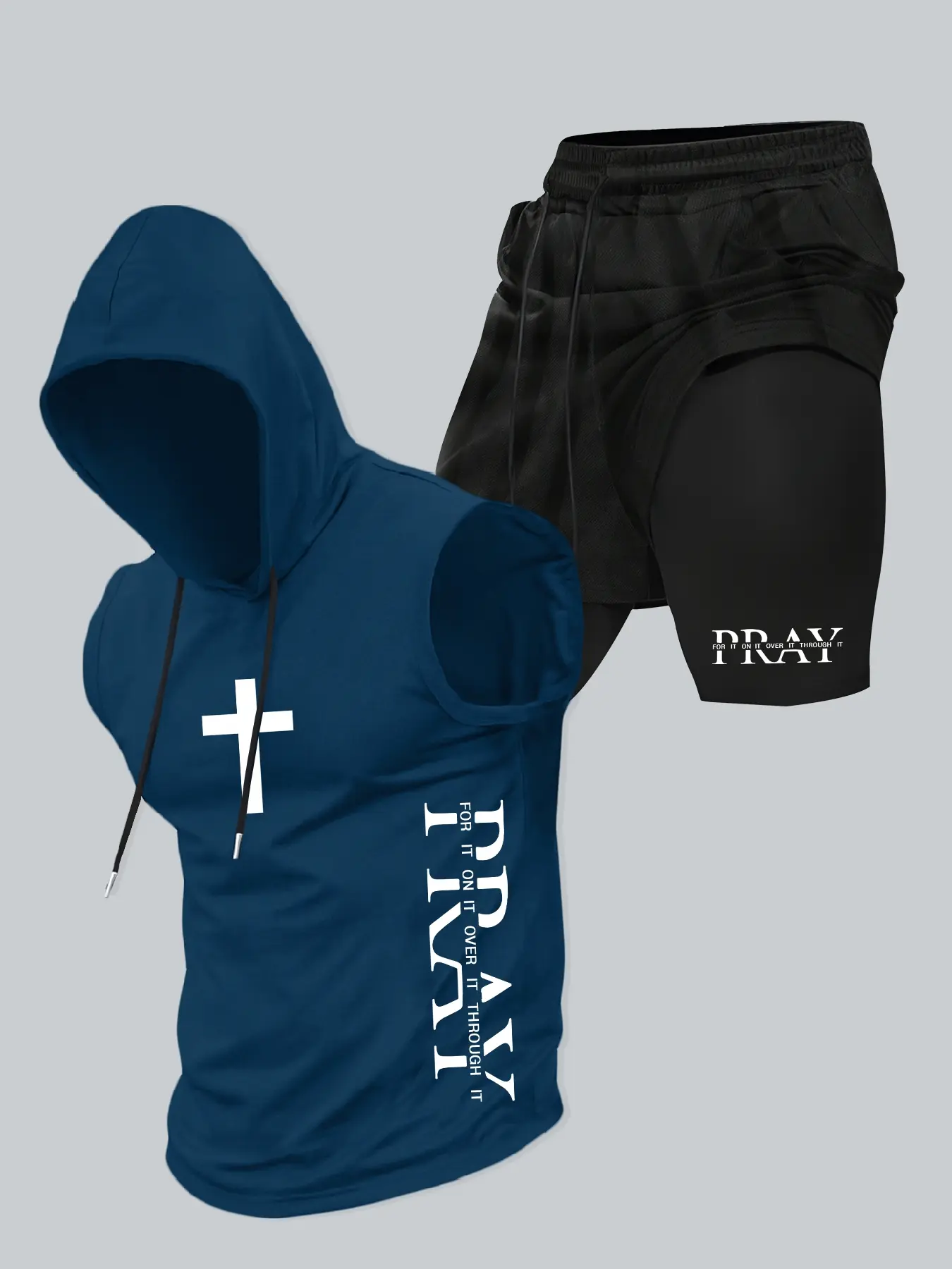 Men's Hooded Vest and Shorts Set, Stylish Summer for Casual Wear, Comfortable Active Wear for Sports and Leisure, Sporty Breathable Outfits, Sports Clothes, Sports Clothing Set, Workout Summer Clothes