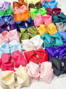 Oversize Rhinestone Hair Bows - Alligator Clip - 5.5"