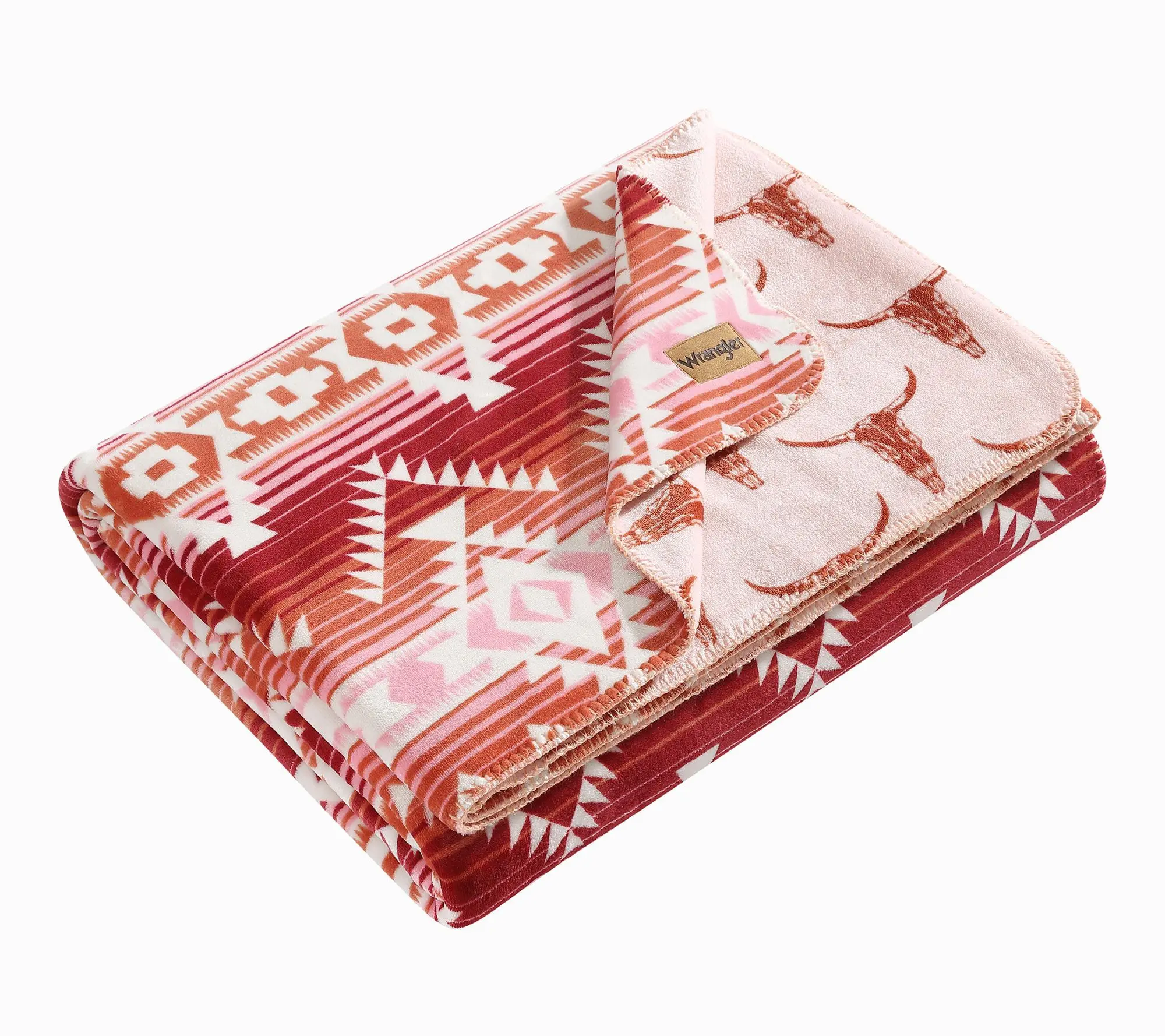 Wrangler Jericho Reversible Pink F/Q Blanket