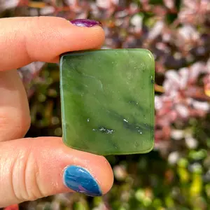 Nephrite Jade Crystal Slice - Natural Gemstone for Decorations and Crafts