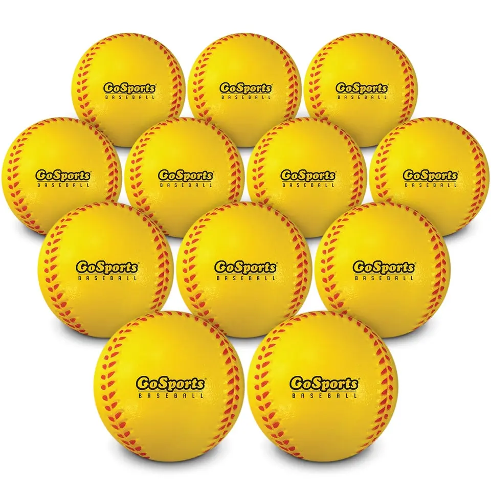 GOSPORTS Foam Training Soft Baseballs, 12-Pk Bulk Sports Balls for Batting Drill, Indoor-Outdoor Use