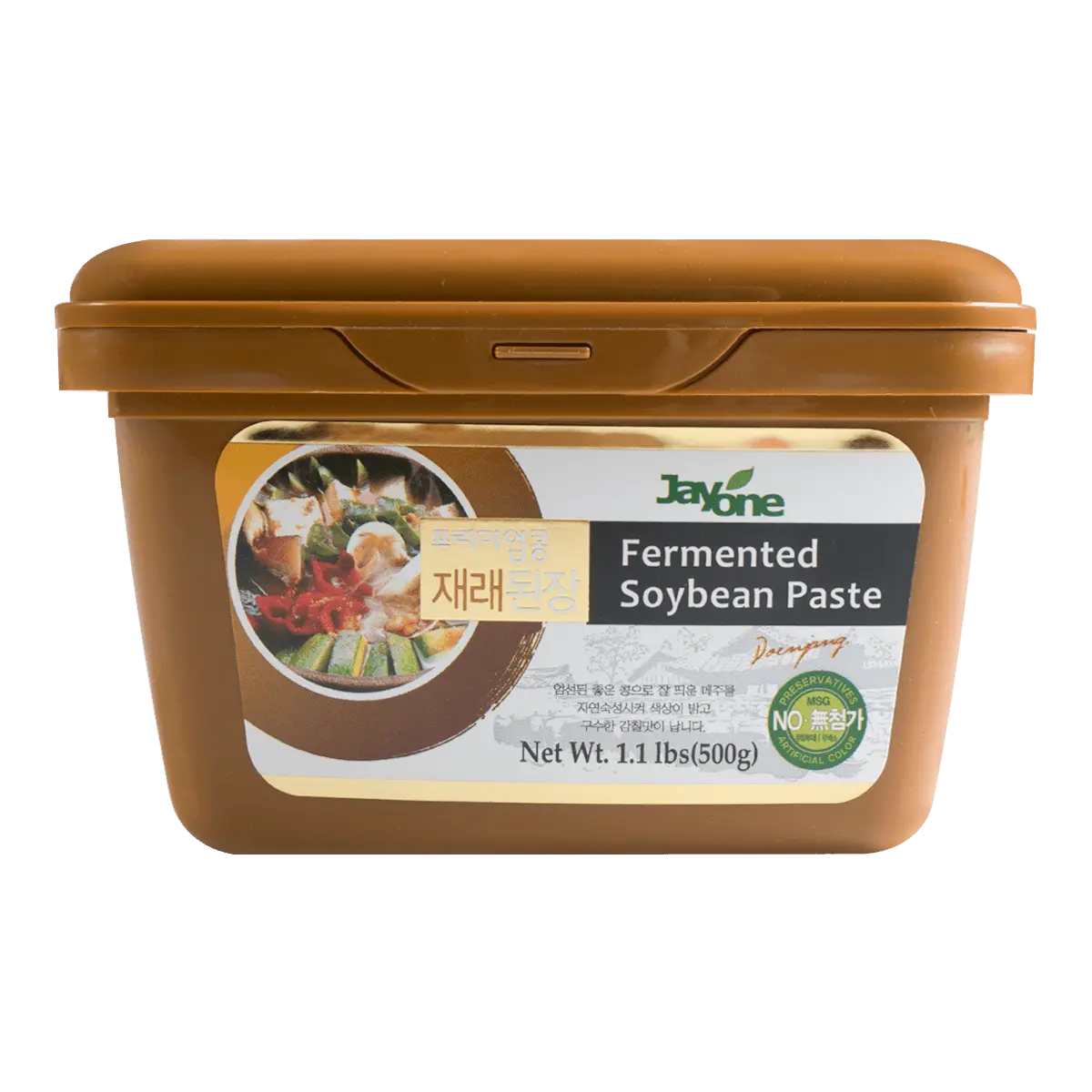 JAYONE Korean Doenjang Soybean Paste for Stew, Bibimbap & Grilling - 500g Authentic Fermented Flavor