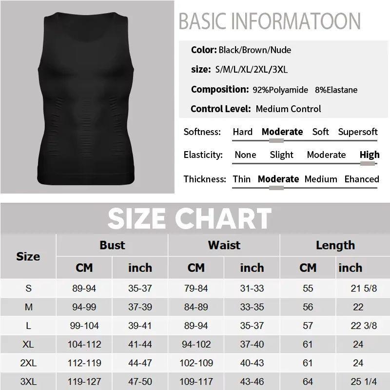 Mens Body Shaper Vest, Gynecomastia Compression Shirts, Tummy Control Sleeveless Undershirts Tummy Control and Body Shaper Tank TopGift