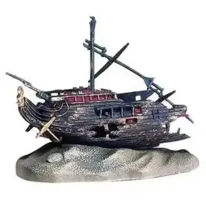 Penn-Plax Action-Air "Rocking Shipwreck" Bubbling Aquarium Fish Tank Decoration