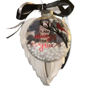 Memorial Ornament with Wings | I’m always with you Angel Gift